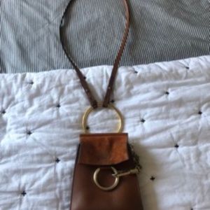 CHLOE Suede Calfskin Mini Faye Bracelet Bag